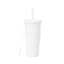 Opaque Double-Wall Plastic Tumbler 24oz with Straw