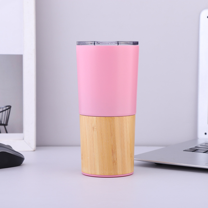 20oz Bamboo Shell Tumbler, 304 Stainless Steel Insulated