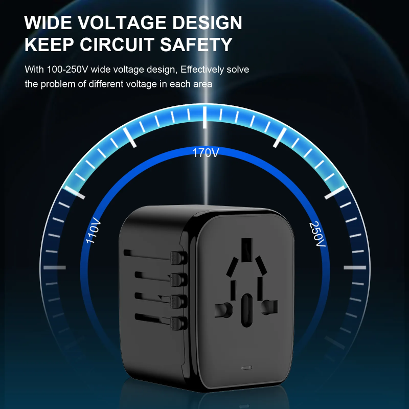 Universal Travel Adapter 212 Fast Charge – 5-Port USB-C & USB-A