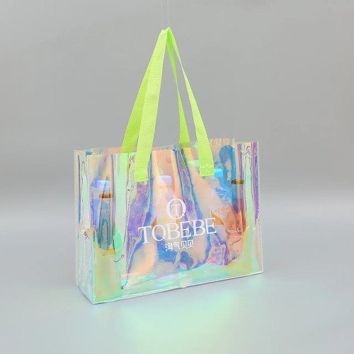 Custom Laser PVC Tote Bag, Eco-Friendly Heat-Pressed