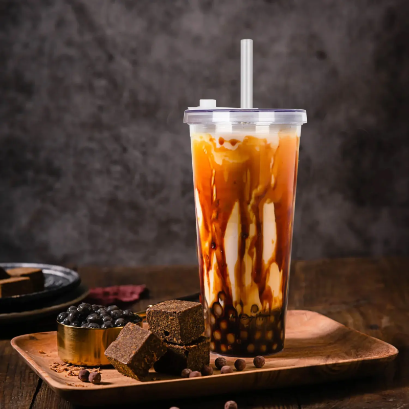 24oz Double Wall Plastic Clear Insulated Reusable Tumbler