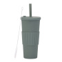 Opaque Double-Wall Plastic Tumbler 24oz with Straw