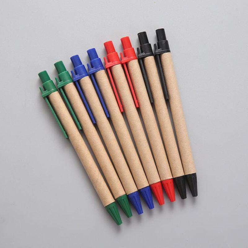Biodegradable Kraft Paper Ballpoint Pen - Eco-Friendly Writing