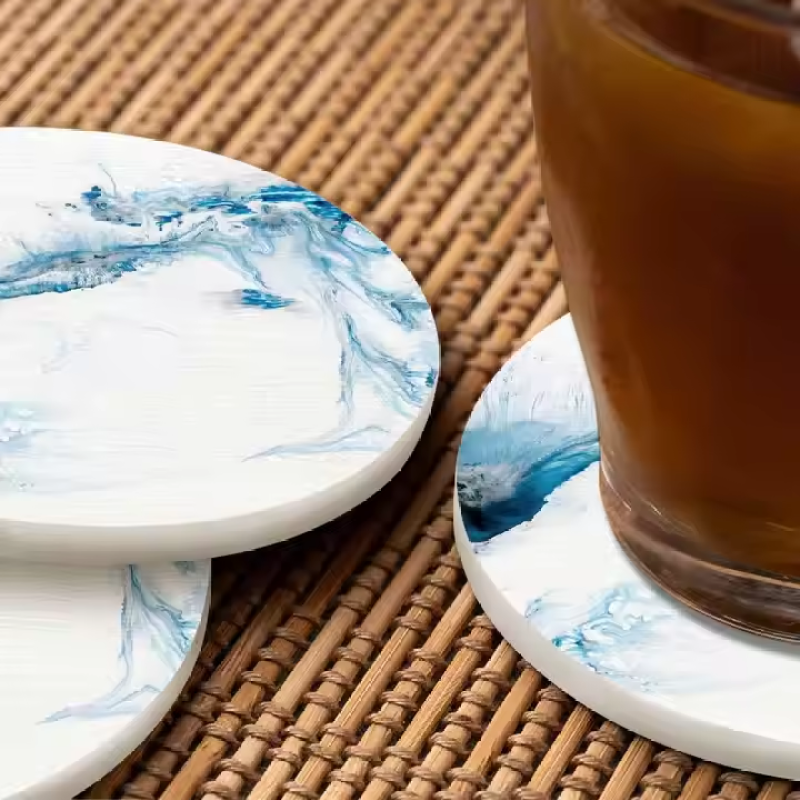 Handmade Jingdezhen Ceramic Coasters – Premium & Customizable