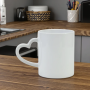 Personalized Heart Handle Ceramic Mug - Custom Stoneware Gift