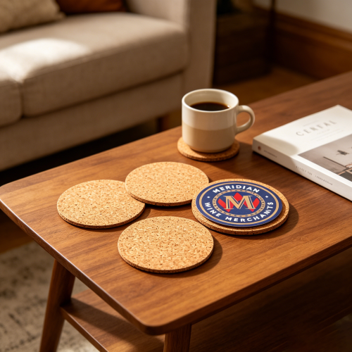 Natural Cork Round Insulated Coasters - Eco, Heat Resistant