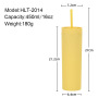 450ml BPA-Free Double-Wall AS Plastic Cup with Straw