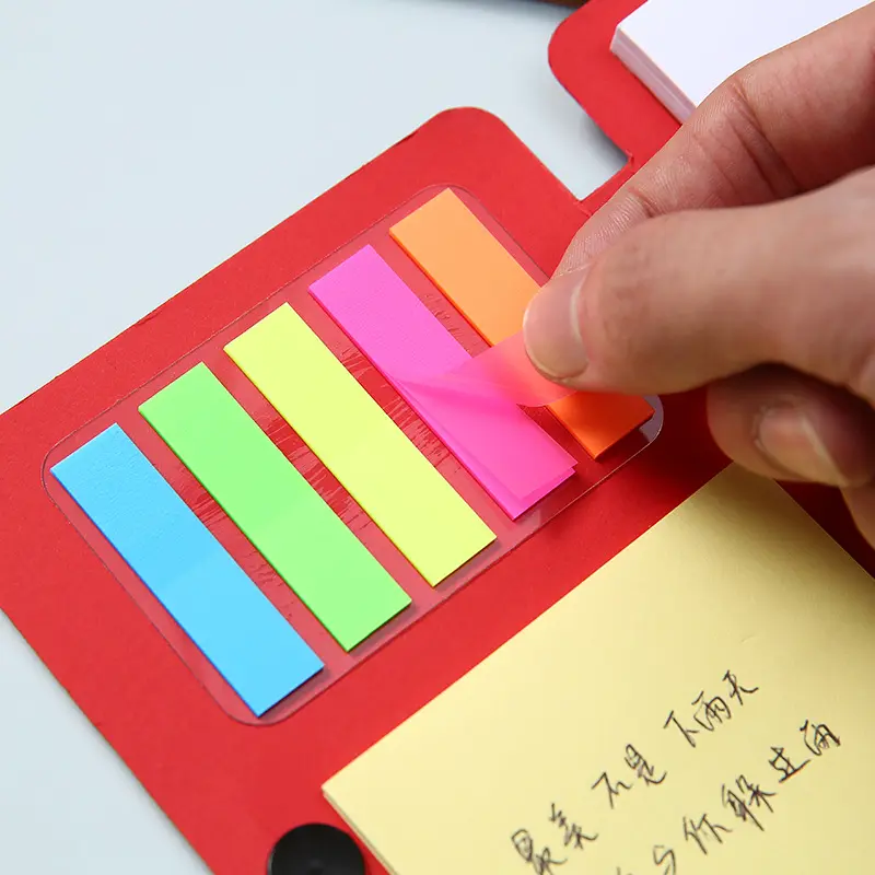 Custom Eco-Friendly Sticky Note Set with Index Tabs
