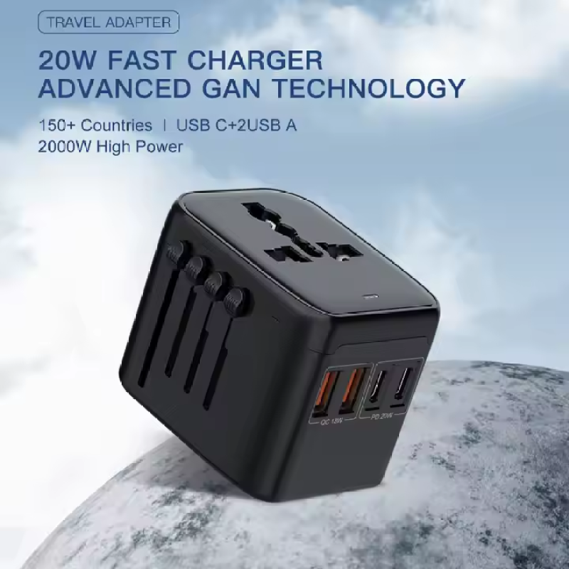 Universal Travel Adapter 212 Fast Charge – 5-Port USB-C & USB-A