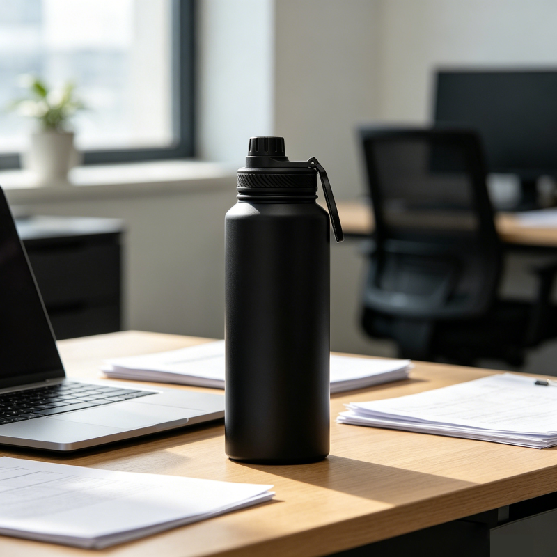 1.5L Magnetic Water Bottle with Phone Holder & Anti-Tip Base