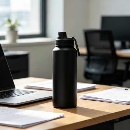 1.5L Magnetic Water Bottle with Phone Holder & Anti-Tip Base