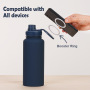 1.5L Magnetic Water Bottle with Phone Holder & Anti-Tip Base