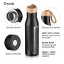 17oz Double Wall Cola Bottle with Wood Lid