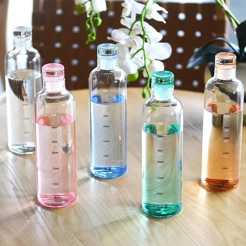 Personalized Glass Fruit Infuser Water Bottle with Scale