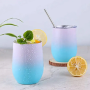 12 oz Sublimation Stainless Steel Wine Tumbler with Slide Lid