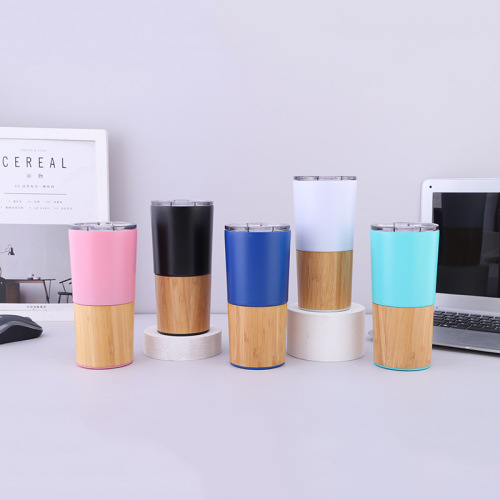 20oz Bamboo Shell Tumbler, 304 Stainless Steel Insulated