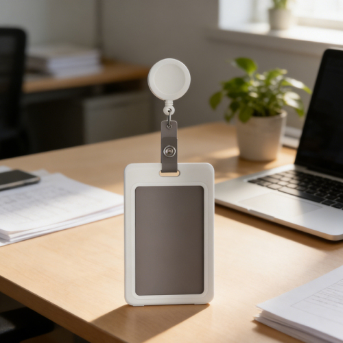 Multifunctional PP ID Badge Holder with Retractable Reel