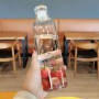 Personalized Glass Fruit Infuser Water Bottle with Scale