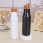 17oz Double Wall Cola Bottle with Wood Lid