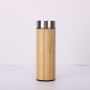20oz Smart Bamboo Water Bottle with LED Temp & Tea Infuser