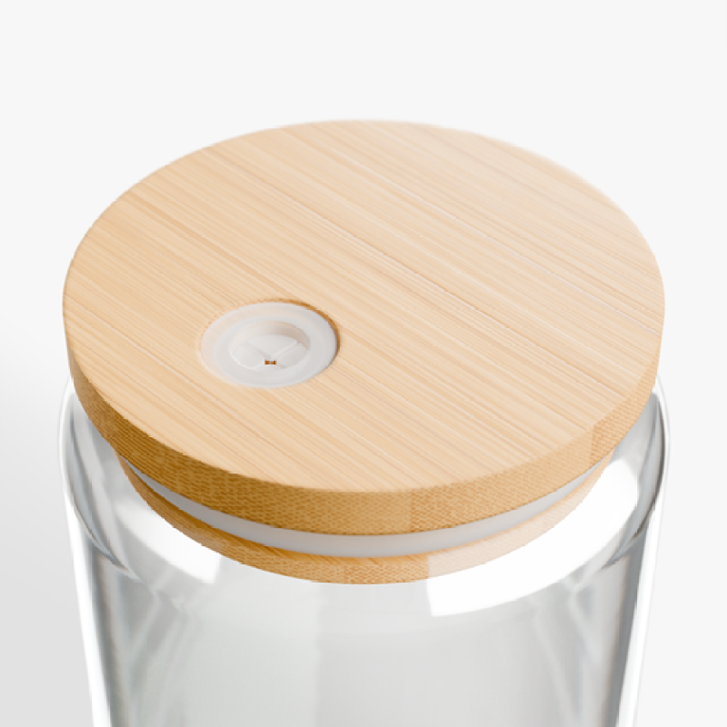 Borosilicate Glass Water Bottle with Straw - 16oz Leakproof