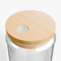 Borosilicate Glass Water Bottle with Straw - 16oz Leakproof