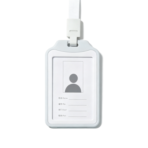 Vertical Badge Holder with Detachable Buckle Lanyard