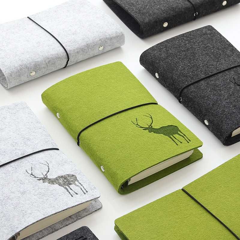 Customizable Felt A5 Notebook - Eco-Friendly Diary
