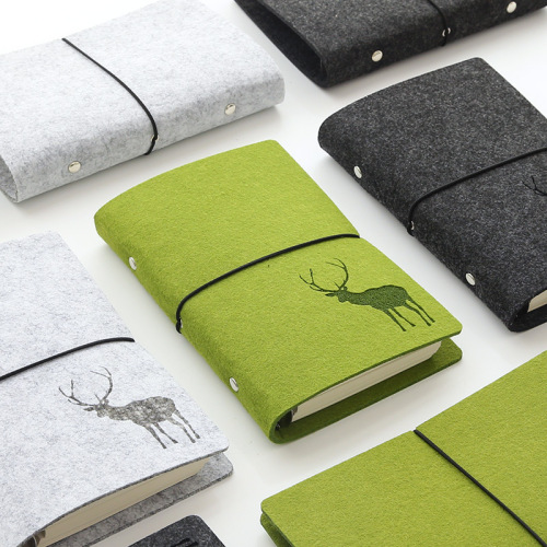 Customizable Felt A5 Notebook - Eco-Friendly Diary