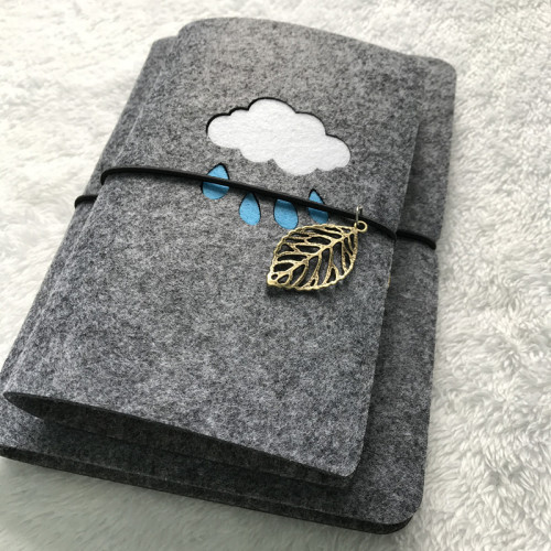 Customizable Felt A5 Notebook - Eco-Friendly Diary