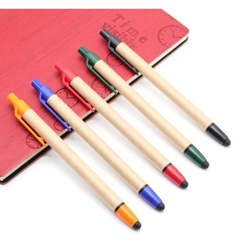 Biodegradable Kraft Paper Ballpoint Pen - Eco-Friendly Writing