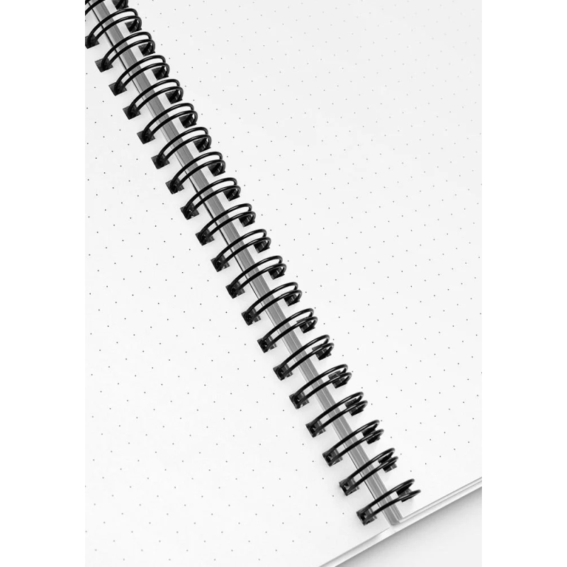 A5 Dot Grid Spiral Notebook – Thick Paper, Metal Binding, Custom Cover