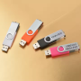 Custom Logo Swivel USB Flash Drive - 8GB-64GB