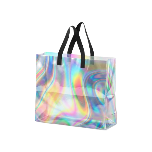 Custom Laser PVC Tote Bag, Eco-Friendly Heat-Pressed