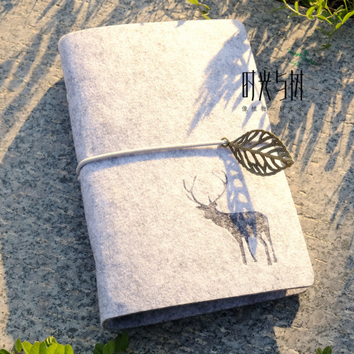 Customizable Felt A5 Notebook - Eco-Friendly Diary