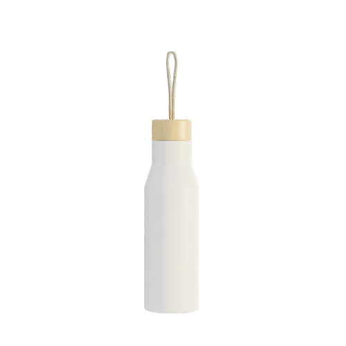 17oz Double Wall Cola Bottle with Wood Lid 17oz Double Wall Cola Bottle with Wood Lid