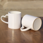 Personalized Heart Handle Ceramic Mug - Custom Stoneware Gift