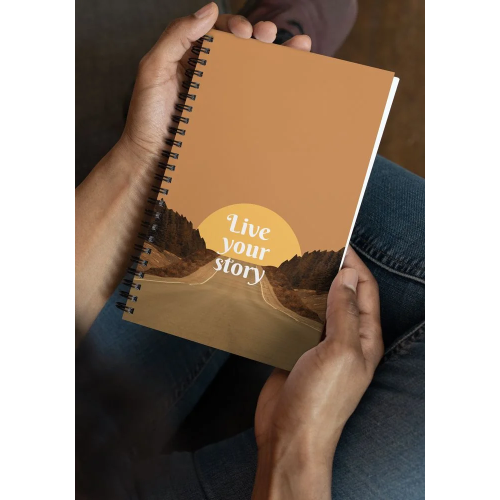 A5 Dot Grid Spiral Notebook – Thick Paper, Metal Binding, Custom Cover
