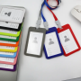 Vertical Badge Holder with Detachable Buckle Lanyard