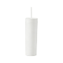 450ml BPA-Free Double-Wall AS Plastic Cup with Straw