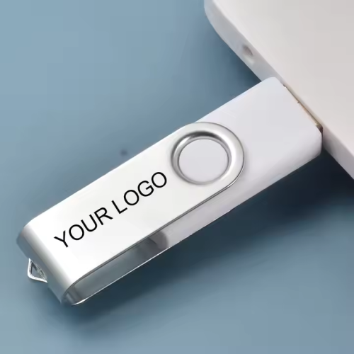 Custom Logo Swivel USB Flash Drive - 8GB-64GB
