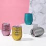 12 oz Sublimation Stainless Steel Wine Tumbler with Slide Lid