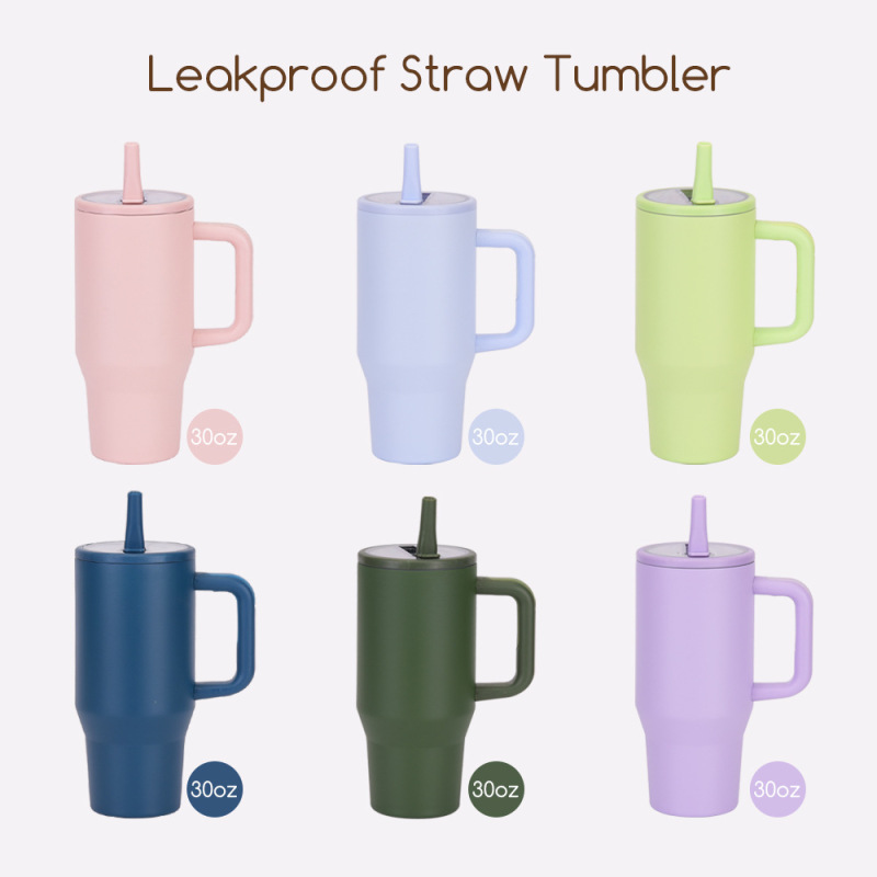 40oz Leakproof Insulated Straw Tumbler