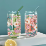Borosilicate Glass Water Bottle with Straw - 16oz Leakproof