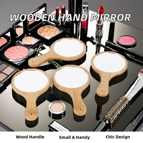 Natural Bamboo Handheld Mirror - Eco-Friendly & Lightweight