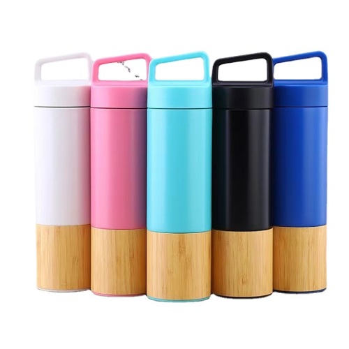 19oz Bamboo Stainless Steel Vacuum Flask Insulated Water Bottle