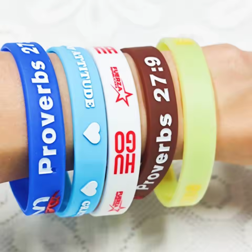 Custom Printed Silicone Wristband - 1 Color Imprint