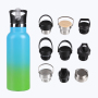 12oz Hot Selling Sports Wide Mouth Water Bottle with Carry Loop High Quality 