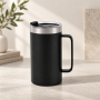 20 oz Vacuum Insulated Coffee Mug with Handle & Spill-Resistant Push-On Sliding Lid