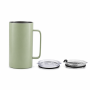 20 oz Vacuum Insulated Coffee Mug with Handle & Spill-Resistant Push-On Sliding Lid